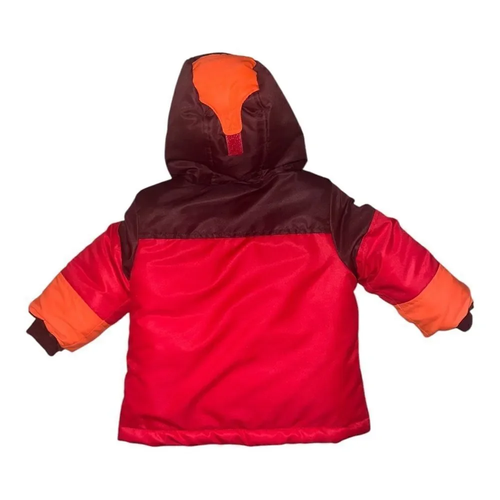 Cat & Jack Toddler Boys Red Heavyweight Tech Jacket Hood Lined 2T NWOT